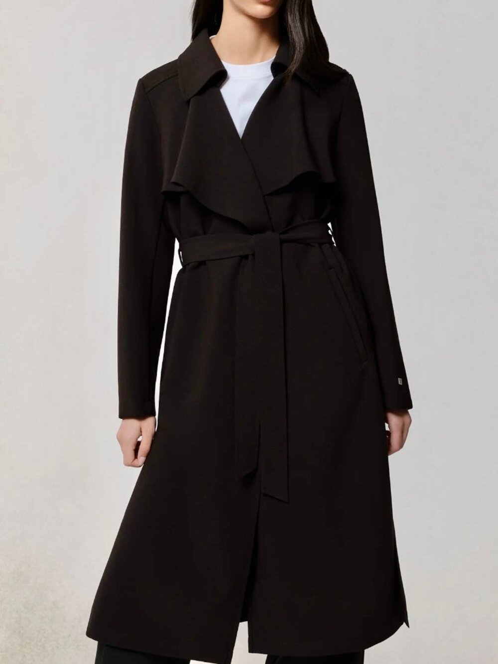 Soia & Kyo Black Dimitra Trench Coat Small